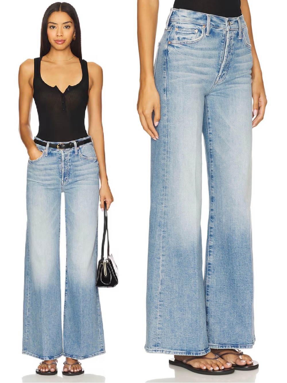 MOTHER Tomcat Roller Jeans I Confess Wide Leg Blue Size 28 EUC